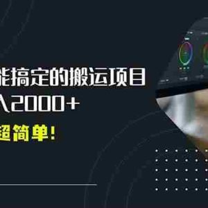 （15457期）平台主动扶持的新风口，0基础轻松起号，搬运剪辑日入2000+！