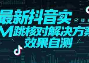 （15459期）最新抖音实M跳核对解决方案，效果自测
