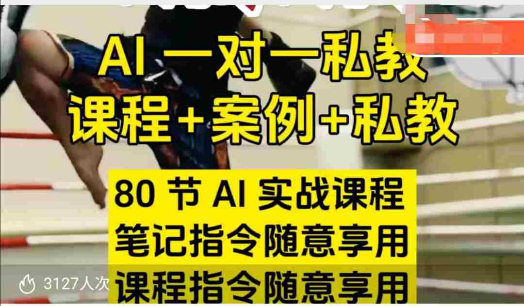AI指令实战课,课程+案例,80节AI实战课程,笔记指令随意享用,课程指令随意享用(更新7月)