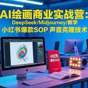 （15460期）AI绘画商业实战营：DeepSeek/Midjourney/教学 小红书爆款SOP 声音克隆技术