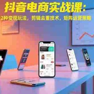 （15478期）抖音电商实战课：12种变现玩法，剪辑去重技术，矩阵运营策略