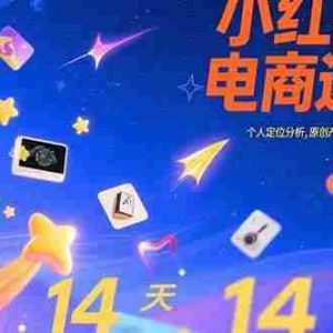 （15490期）小红书虚拟电商速成课：个人定位分析，原创产品开发，14天变现路径规划