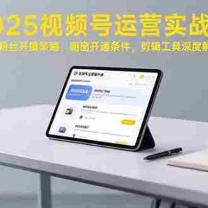 （15505期）2025视频号运营实战：零粉丝开播策略，橱窗开通条件，剪辑工具深度解析