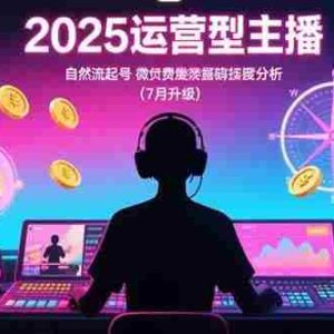 （15508期）2025运营型主播：自然流起号，微付费投放技巧，罗盘数据深度解析(7月更新)