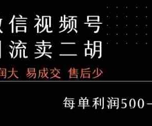 视频号卖二胡教程，利润大 易成交 售后少，一单利润5张+