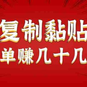 只需复制黏贴就能赚钱的项目，零成本零门槛超简单副业，一天赚几十几百。