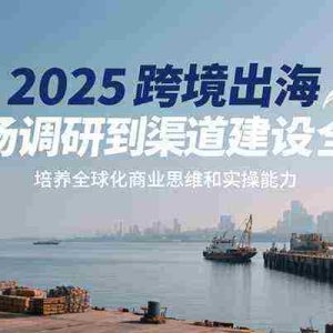 2025跨境出海从市场调研到渠道建设全流程，培养全球化商业思维和实操能力
