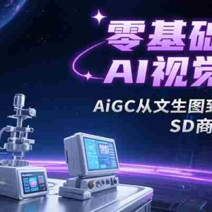 零基础精通AI视觉设计，AiGC从文生图到视频全流程，SD商业应用实战
