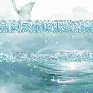 最新剑灵巅峰服游戏搬砖，项目红利期，单机稳定月入4k+操作简单好上手【揭秘】