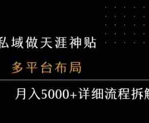 私域做天涯神贴 多平台布局 月入5k+详细流程拆解