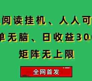 小说挂G阅读，人人可做，简单无脑，一天收益3张+矩阵无限上，全网首发【揭秘】