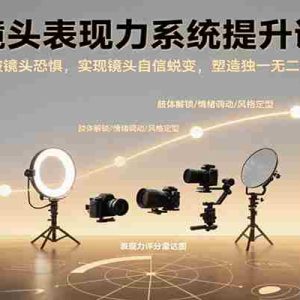 镜头表现力系统提升课，30天突破镜头恐惧实现自信蜕变，塑造独一无二表现风格