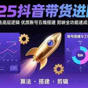 （15571期）2025抖音带货进阶课：算法底层逻辑,优质账号五维搭建,剪映全功能速成指南