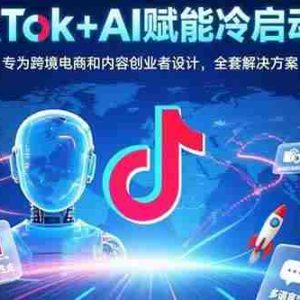 （15561期）TikTok+AI赋能冷启动课：专为跨境电商和内容创业者设计，全套解决方案