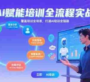 AI赋能培训全流程实站，覆盖培训全场景，打通 Al培训全链路