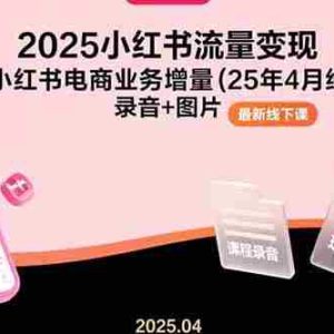 （15601期）2025小红书流量变现，实现小红书电商业务增量(25年4月线下课)录音+图片