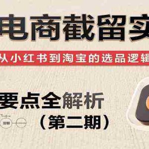 AI电商截留实战，小红书、淘宝等电商平台选品思路及核心要点（第二期）