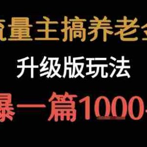 流量主之养老金升级版玩法  爆一篇收益1k+