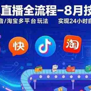 （15635期）无人直播全流程-8月技术：快手/抖音/淘宝多平台玩法 实现24小时自动化带货