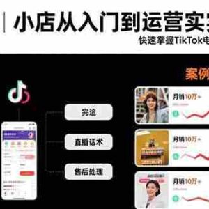 （15629期）TikTok小店从入门到运营实战技能：快速掌握TikTok电商运营的完整方法论