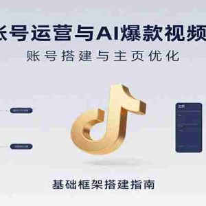 抖音账号运营与AI爆款视频打造课：含账号搭建、运营及多种AI特效视频制作方法