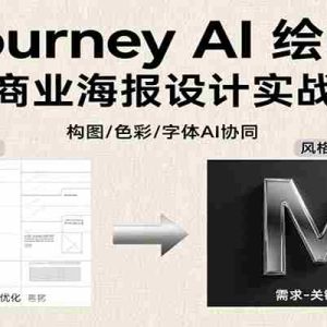 Midjourney AI绘画应用，关键词指令解析、漫画头像制作、海报设计、3D人物生成等