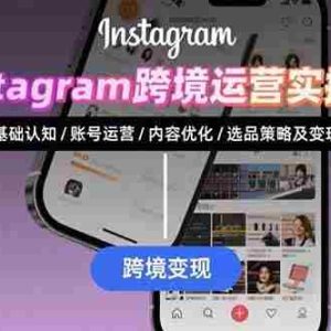 （15644期）Instagram跨境运营实战：平台认知/账号运营/内容优化/选品策略及变现模式