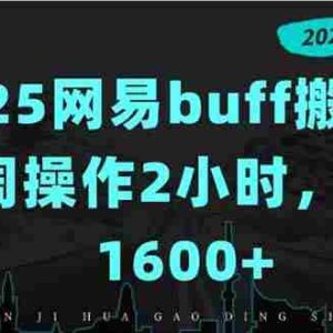 （15666期）2025网易buff搬砖，一周操作2小时，收入1600+