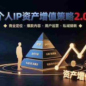 （15653期）个人IP资产增值策略2.0 拆解商业定位/爆款内容/用户运营/私域销转四大模块