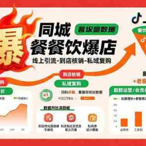 （15689期）同城餐饮爆店课：线上引流-到店核销-私域复购，新客增长+老客复购翻倍目标