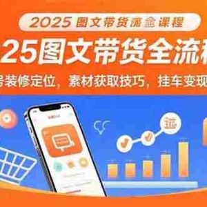 （15716期）2025图文带货全流程课：账号装修定位，素材获取技巧，挂车变现方法