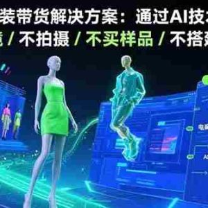 （15728期）AI+服装带货解决方案：通过AI技术实现 不出镜/不拍摄/不买样品/不搭建场地