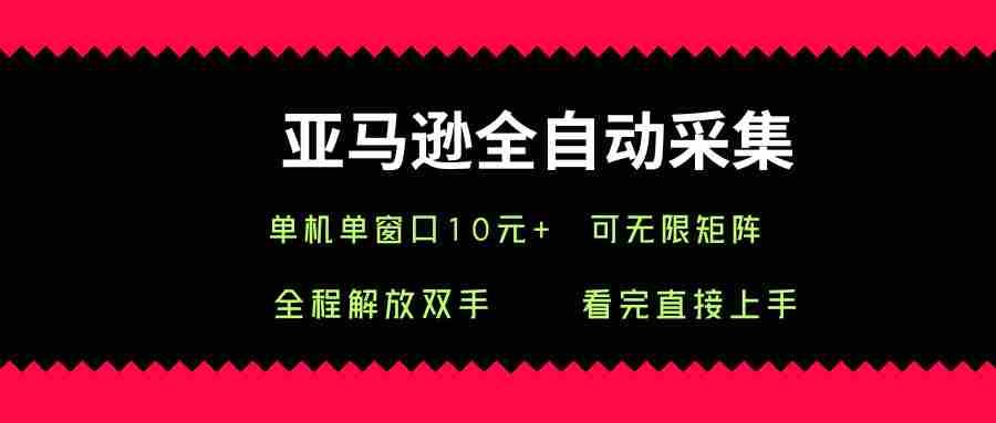 亚马逊全自动采集,单机单窗口一天10+,可无限矩阵去做【揭秘】