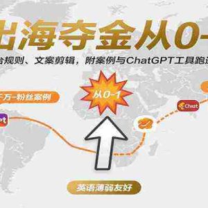 出海夺金从0-1：零基础学平台规则、文案剪辑，附案例与ChatGPT工具跑通出海全流程