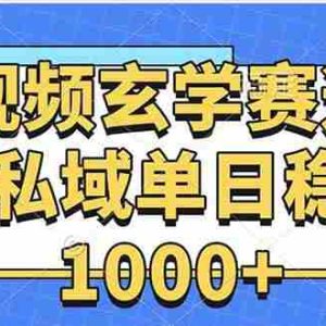 （15759期）玄学赛道引流私域变现单日稳定1000+教程