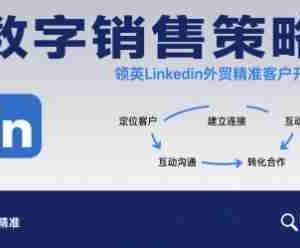 数字销售策略领英LinkedIn外贸精准客户开发