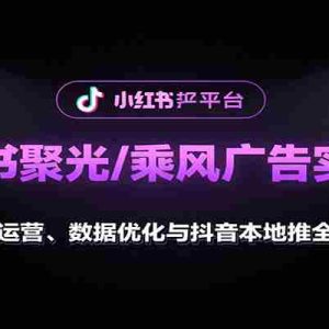 小红书聚光/乘风广告实战课：投放运营、数据优化与抖音本地推全攻略
