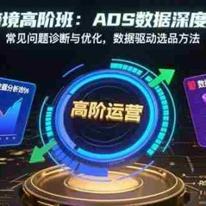 （15809期）TK跨境高阶班：ADS数据深度解析，常见问题诊断与优化，数据驱动选品方法