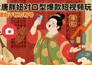 大唐胖妞对口型爆款短视频玩法，快速起千粉万粉号