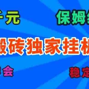 （15836期）游戏搬砖独家挂机玩法，日入千元，保姆级教学，一天就学会！