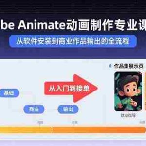 （15846期）Adobe Animate动画制作专业课程：从软件安装到商业作品输出的全流程