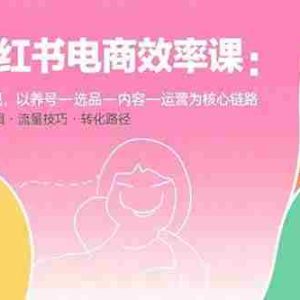 （15838期）小红书电商效率课：从账号搭建到变现，以养号-选品-内容-运营为核心链路