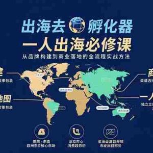 （15857期）出海去 孵化器 一人出海必修课：从品牌构建到商业落地的全流程实战方法