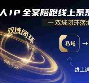 个人IP全案陪跑线上系统课-双域闭环落地实操课