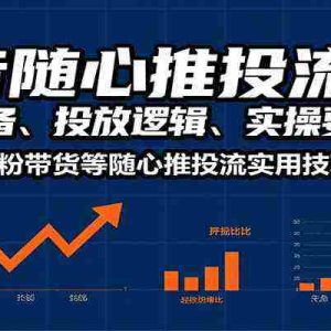 抖音随心推投流课：前期准备、投放逻辑、实操要点及起粉带货等随心推投流实用技巧