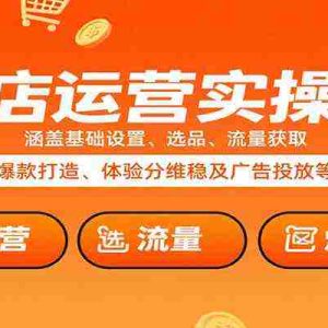 抖店运营实操课：涵盖基础设置、选品、流量获取、爆款打造、体验分维稳及广告投放等