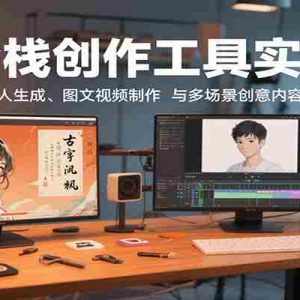 AI全栈创作工具实战课：数字人生成、图文视频制作与多场景创意内容变现