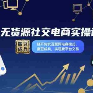 无货源社交电商实操课，绕开传统互联网电商模式，撒豆成兵，实现跨平台交易
