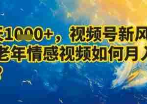 7天收益1k+，视频号新风口：中老年情感视频如何月入过W?