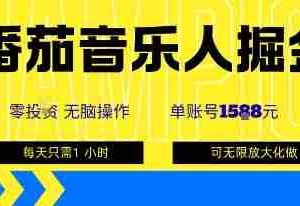 番茄音乐人掘金，单账号最高可撸1k+，可无限矩阵去做，零投入